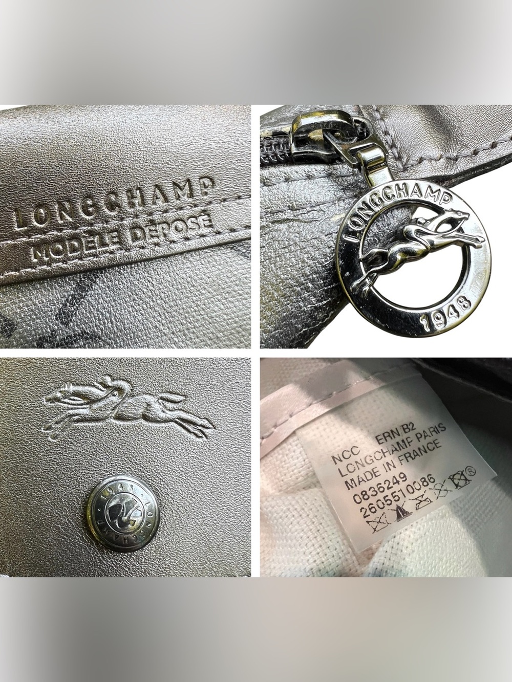 Longchamp Metallic Le Pliage Tote - Limited Edition Distressed - Picture 4 of 12